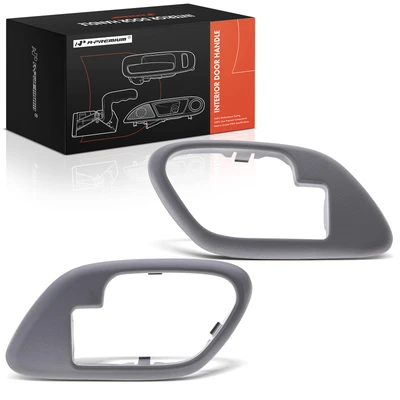 2 Pcs Gray Interior Handle Bezel