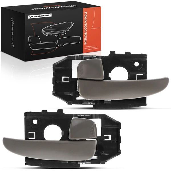 2 Pcs Front Beige Interior Door Handle for Hyundai Elantra