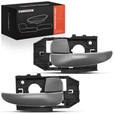 2 Pcs Front Gray Interior Door Handle