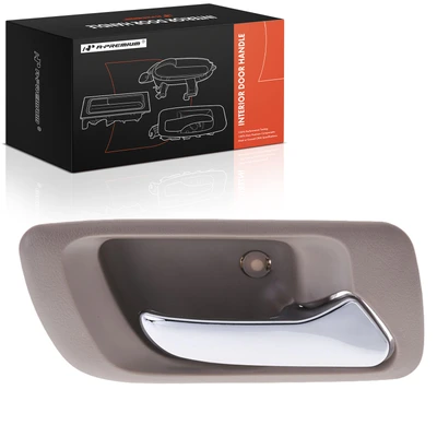 Rear Passenger Chrome & Beige Interior Door Handle