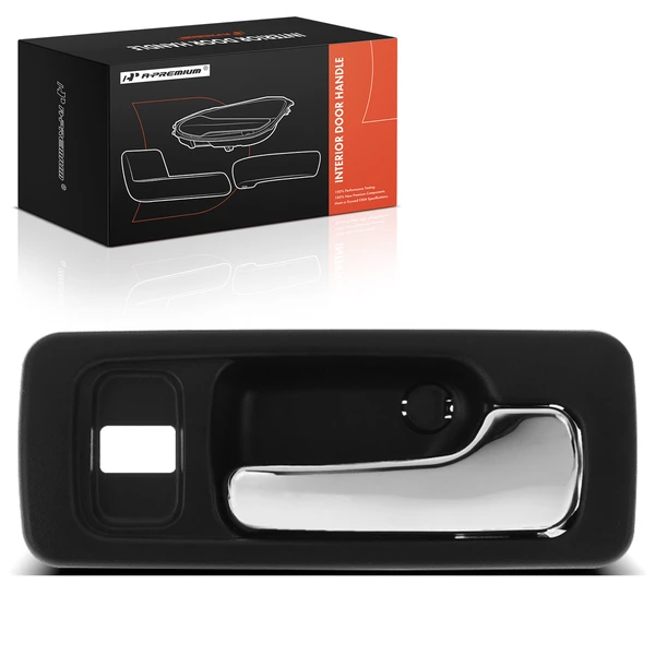Front Passenger Chrome & Black Interior Door Handle for Honda Accord 1990-1993