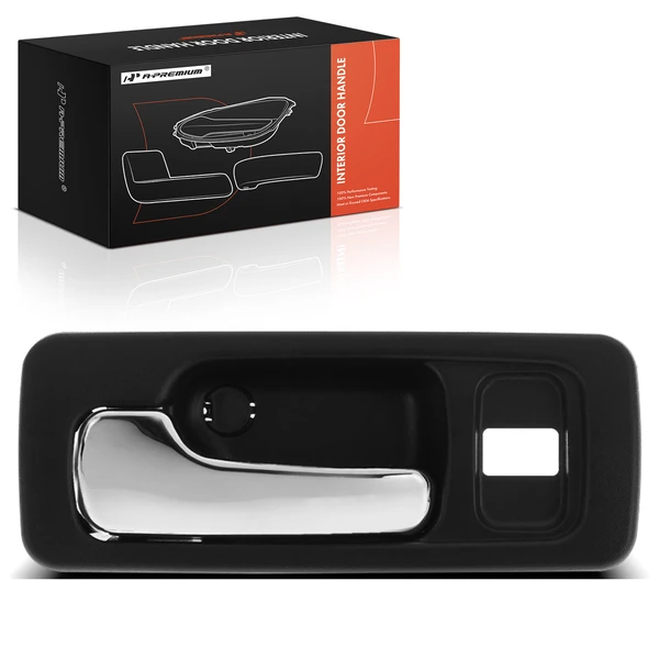Front Driver Chrome & Black Interior Door Handle for Honda Accord 1990-1993