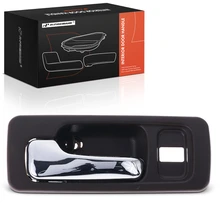 Front Driver Chrome & Brown Interior Door Handle