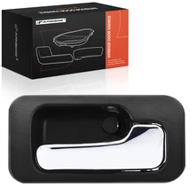 Rear Passenger Chrome & Brown Interior Door Handle