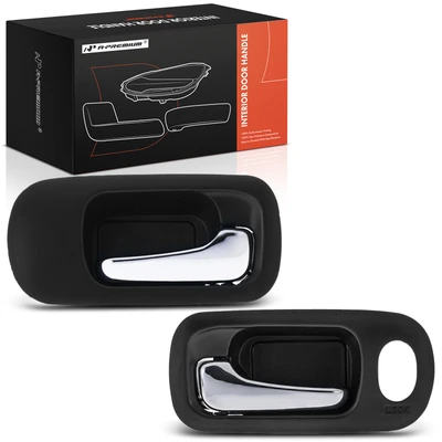 2 Pcs Front Chrome & Black Interior Door Handle