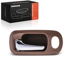 Front Driver Chrome & Brown Interior Door Handle