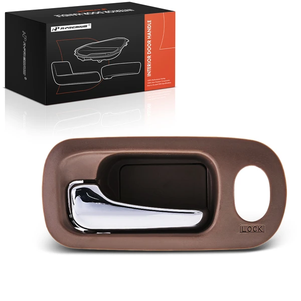 Front Driver Chrome & Brown Interior Door Handle for Honda CR-V 2002-2006