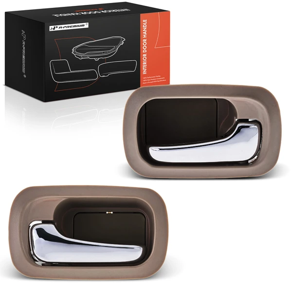2 Pcs Rear Chrome & Beige Interior Door Handle for Honda CR-V