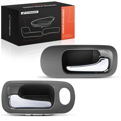 2 Pcs Pair Front Interior Door Handle Chrome