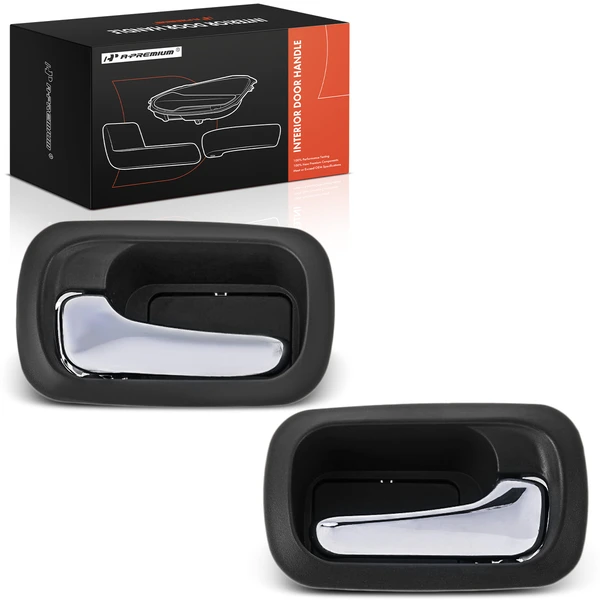 2 Pcs Rear Chrome & Gray Interior Door Handle for Honda CR-V 2002-2006