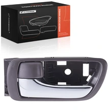 Front Driver or Rear Driver Chrome & Brown Interior Door Handle