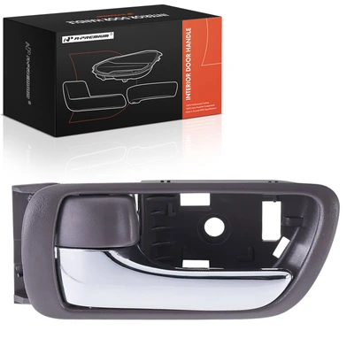 Front Driver or Rear Driver Chrome & Brown Interior Door Handle