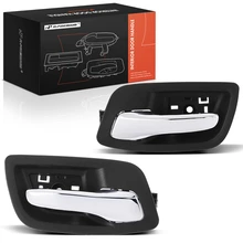 2 Pcs Rear Chrome & Black Interior Door Handle