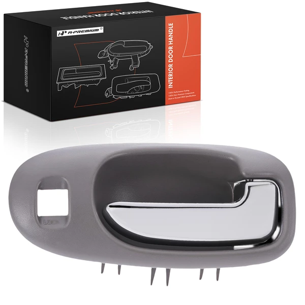 Front Passenger Light Gray & Chrome Interior Door Handle for 2001-2006 Chrysler Sebring