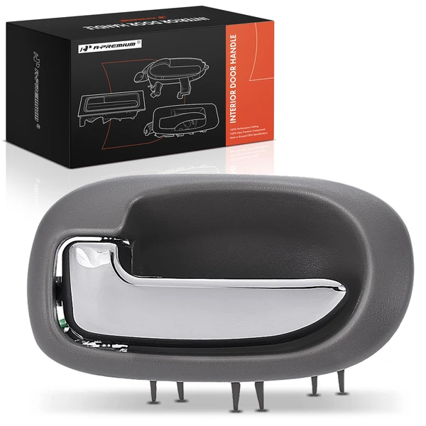 Rear Driver Chrome Gray Interior Door Handle for 2001-2006 Chrysler Sebring