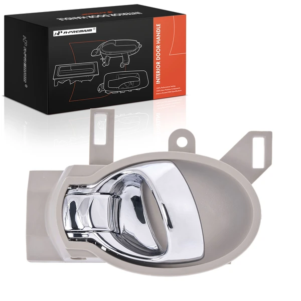 Front Passenger or Rear Passenger Gray & Chrome Interior Door Handle for 2012-2019 Nissan Versa