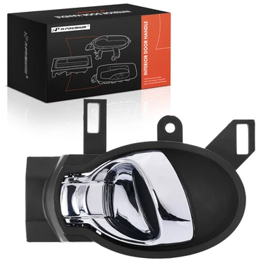 Front Passenger or Rear Passenger Black & Chrome Interior Door Handle
