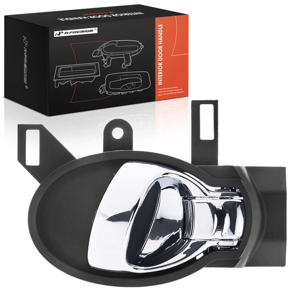 Front Driver or Rear Driver Black & Chrome Interior Door Handle for 2012-2019 Nissan Versa