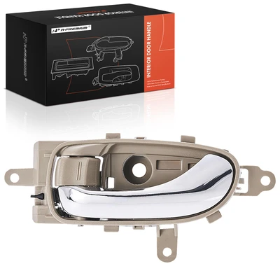 Front Driver or Rear Driver Chrome & Beige Interior Door Handle