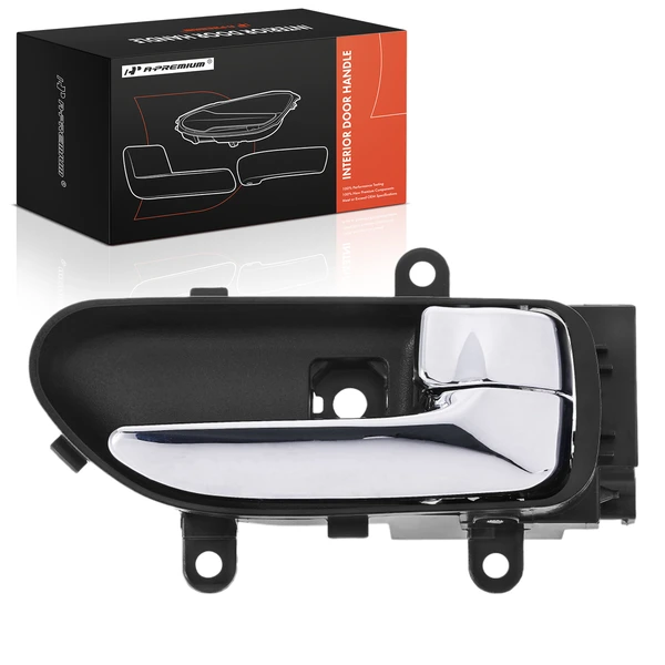 Front Passenger or Rear Passenger Chrome & Black Interior Door Handle for 2014-2015 Nissan Rogue Select