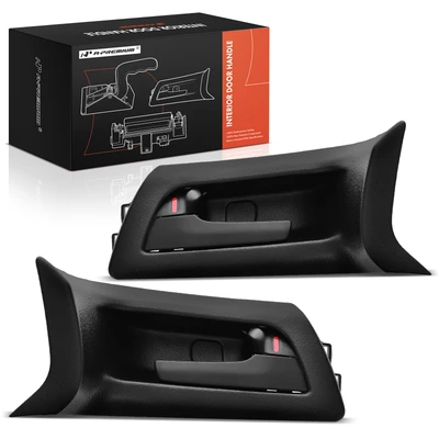 2 Pcs Front Black Interior Door Handle