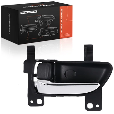 Front Driver or Rear Driver Black & Chrome Interior Door Handle