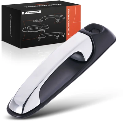 Front Driver Chrome & Black Exterior Door Handle