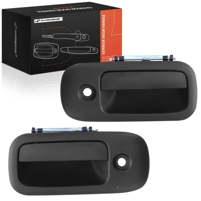 2 Pcs Front Black Exterior Door Handle