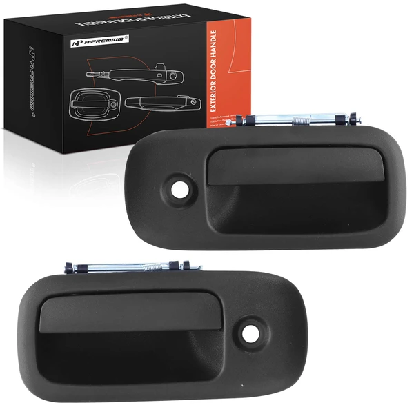 2 Pcs Front Black Exterior Door Handle for 1996-2002 Chevrolet Express 3500