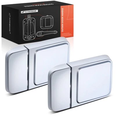 2 Pcs Front Zinc Chrome Exterior Handle