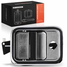 Front Passenger Chrome & Black Exterior Door Handle with Keyhole for 2003-2011 Freightliner Columbia