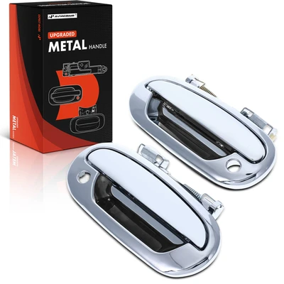 2 Pcs Upgraded Metal Exterior Door Handle with Keyhole