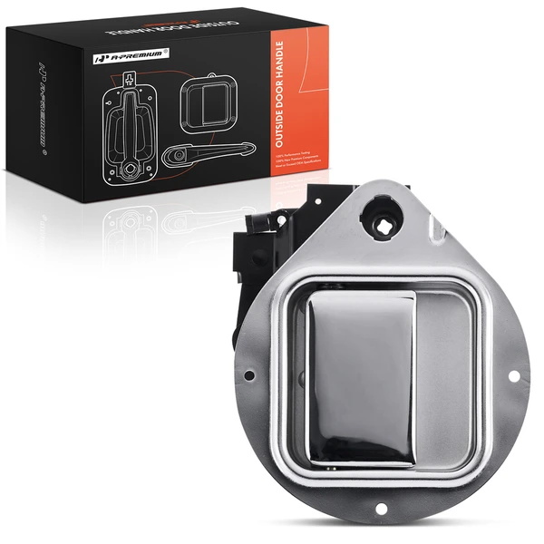 Front Passenger Chrome Exterior Door Handle with Keyhole for Peterbilt 330 362 378