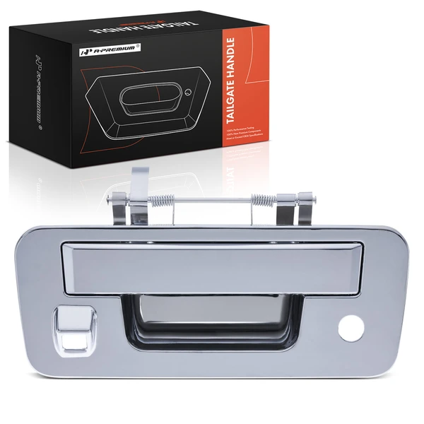 Rear Tailgate Chrome Handle with Keyhole & Camera Hole for 2013-2015 Nissan TITAN