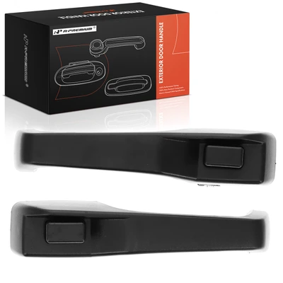 2 Pcs Front & Rear Black Exterior Door Handle