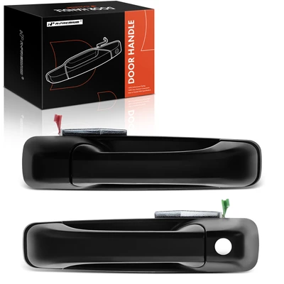2 Pcs Upgraded Metal Front Primed Exterior Door Handle