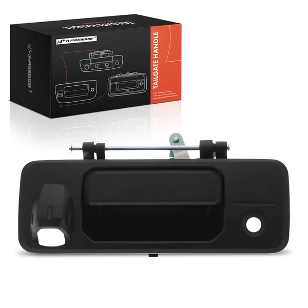 Rear Tailgate Texture Black Handle with Keyhole for 2014-2021 Toyota Tundra