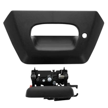 2 Pcs Tailgate Black Door Handle Bezel