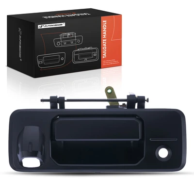 Rear Smooth Black Tailgate Handle with Keyhole