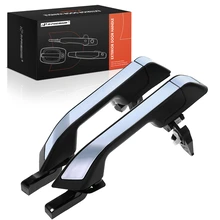 2 Pcs Rear Black & Chrome Exterior Door Handle for 2011-2017 Honda Odyssey