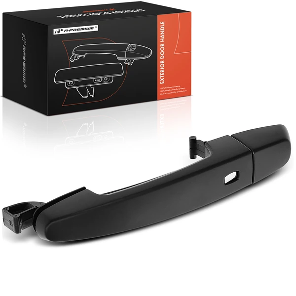 Front Driver Black Exterior Door Handle for Chevy Impala 14-20 with Passive Entry