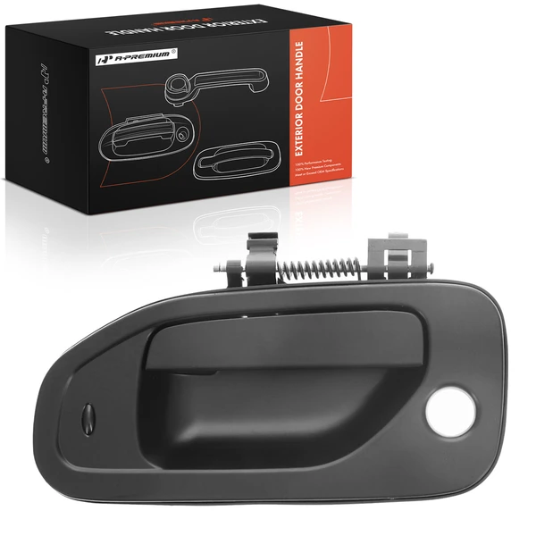 Front Driver Black Exterior Door Handle with Keyhole for 2013-2021 Nissan NV200