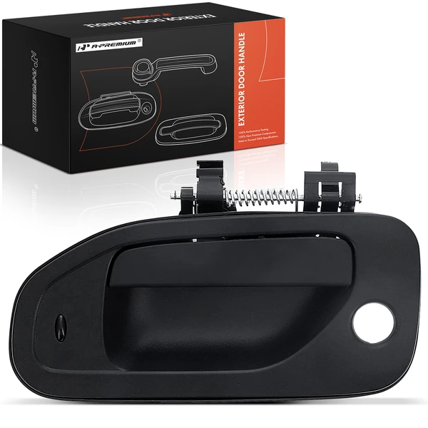 Front Driver Black Exterior Door Handle with Keyhole for Chevy City Express 15-18