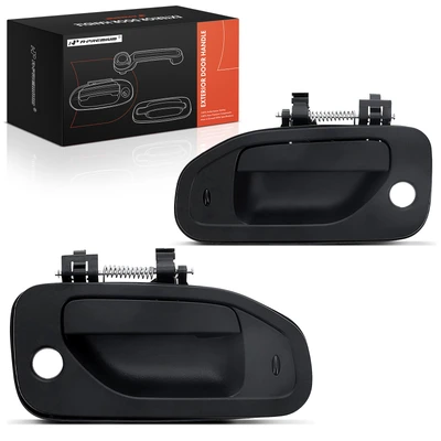 2 Pcs Front Black Exterior Door Handle