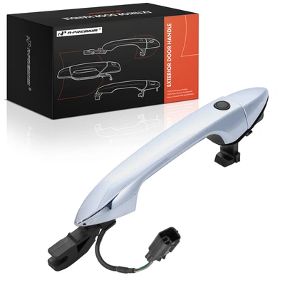 Front Passenger Chrome Exterior Door Handle & Cover without Keyhole