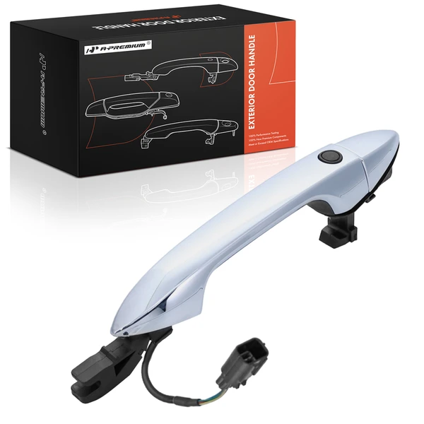 Front Passenger Chrome Exterior Door Handle & Cover without Keyhole for Honda Accord 13-17