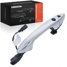 Front Driver Chrome Exterior Door Handle & Cover with Keyhole