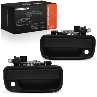 2 Pcs Front Black Exterior Door Handle