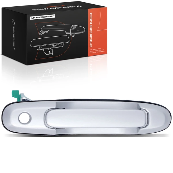 Front Passenger Silver Exterior Door Handle with Key Hole for Toyota Sienna 1998-2003