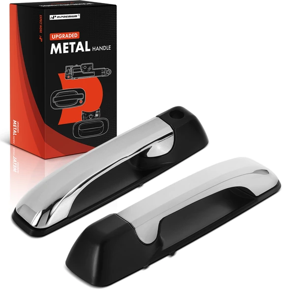 2 Pcs Front Upgraded Metal Chrome Exterior Door Handle for 2019-2021 Ram 1500 Classic